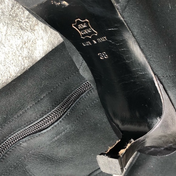 MARC CAIN ANKLE BOOT black leather suede size 38 made in Italy - Picture 5 of 16